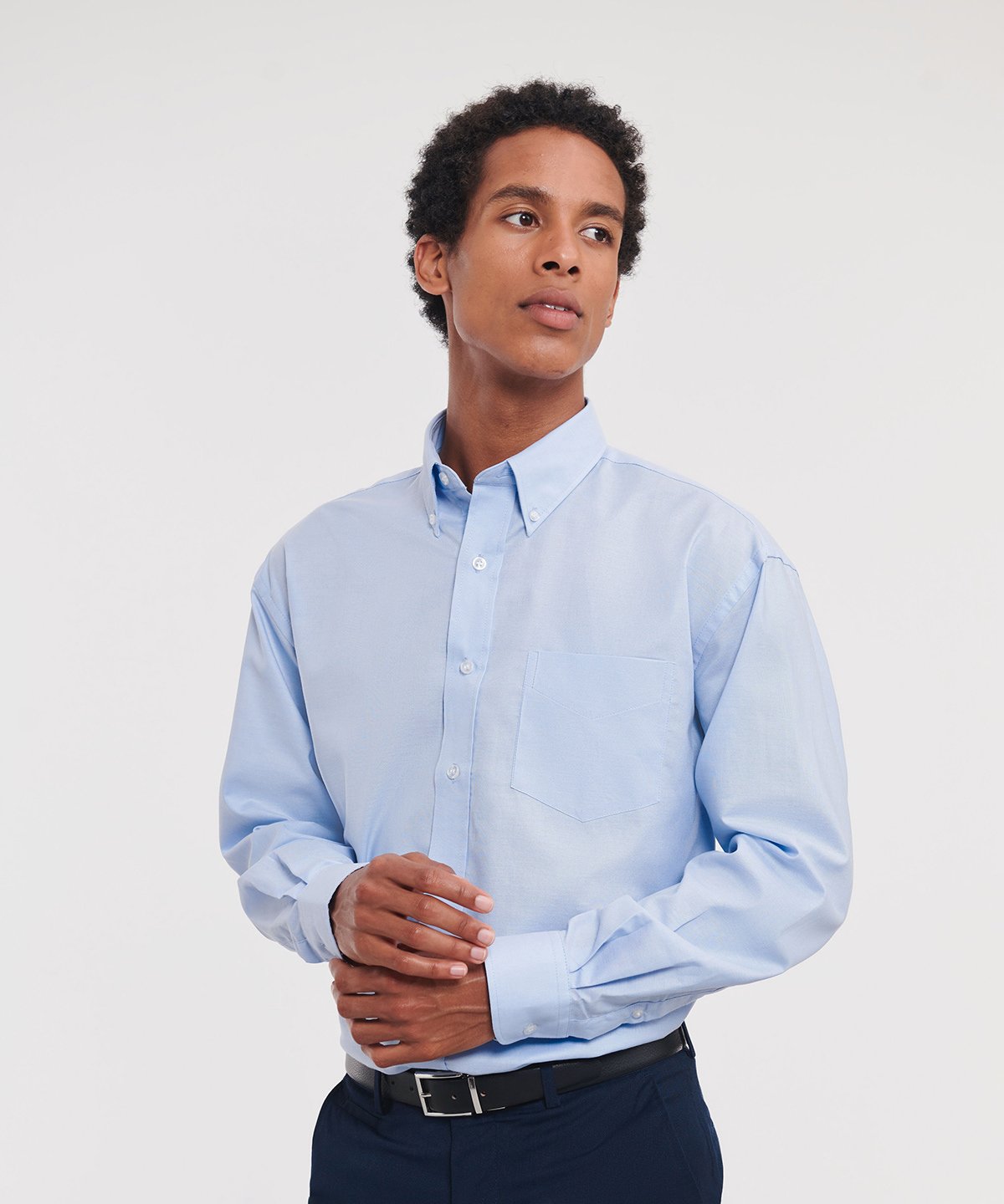 J932M Long sleeve easycare Oxford shirt