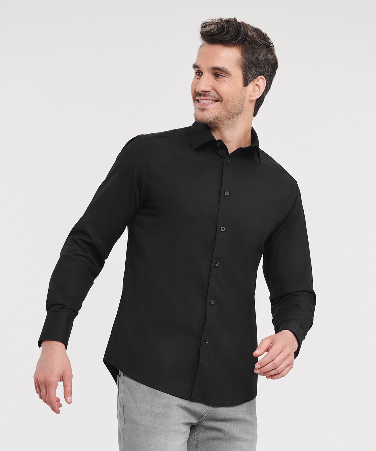 J946M  Long sleeve easycare fitted shirt