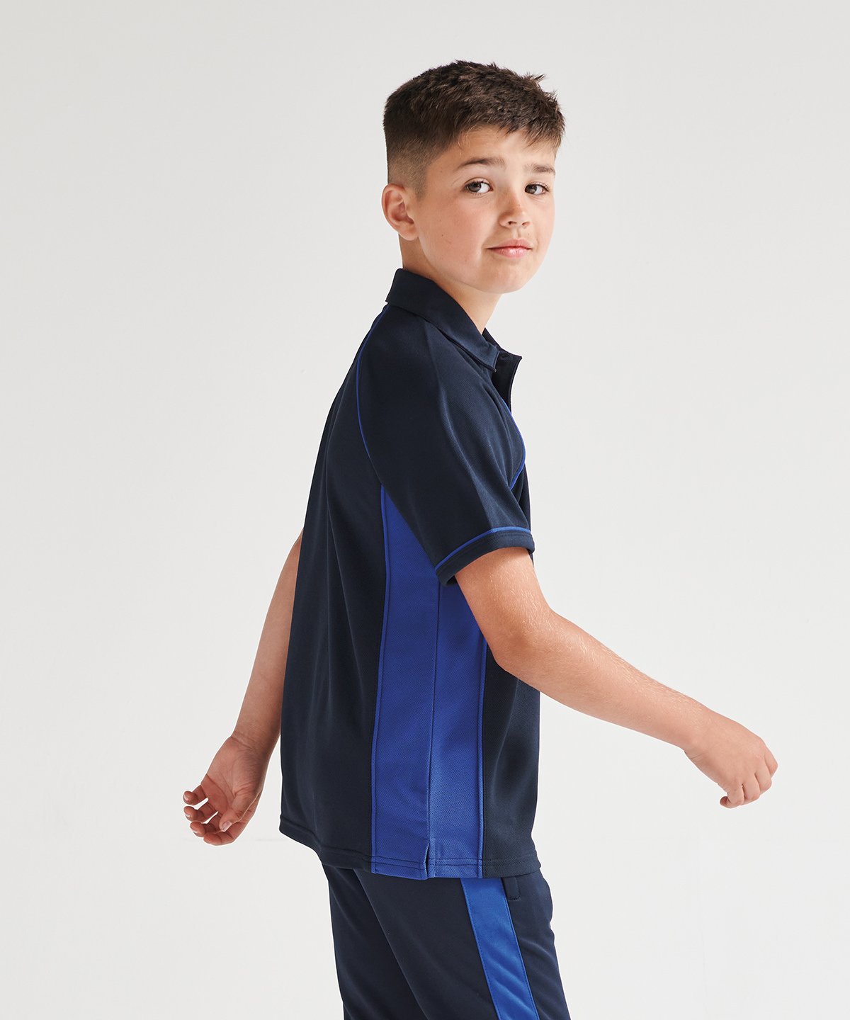 LV372 Kids piped performance polo
