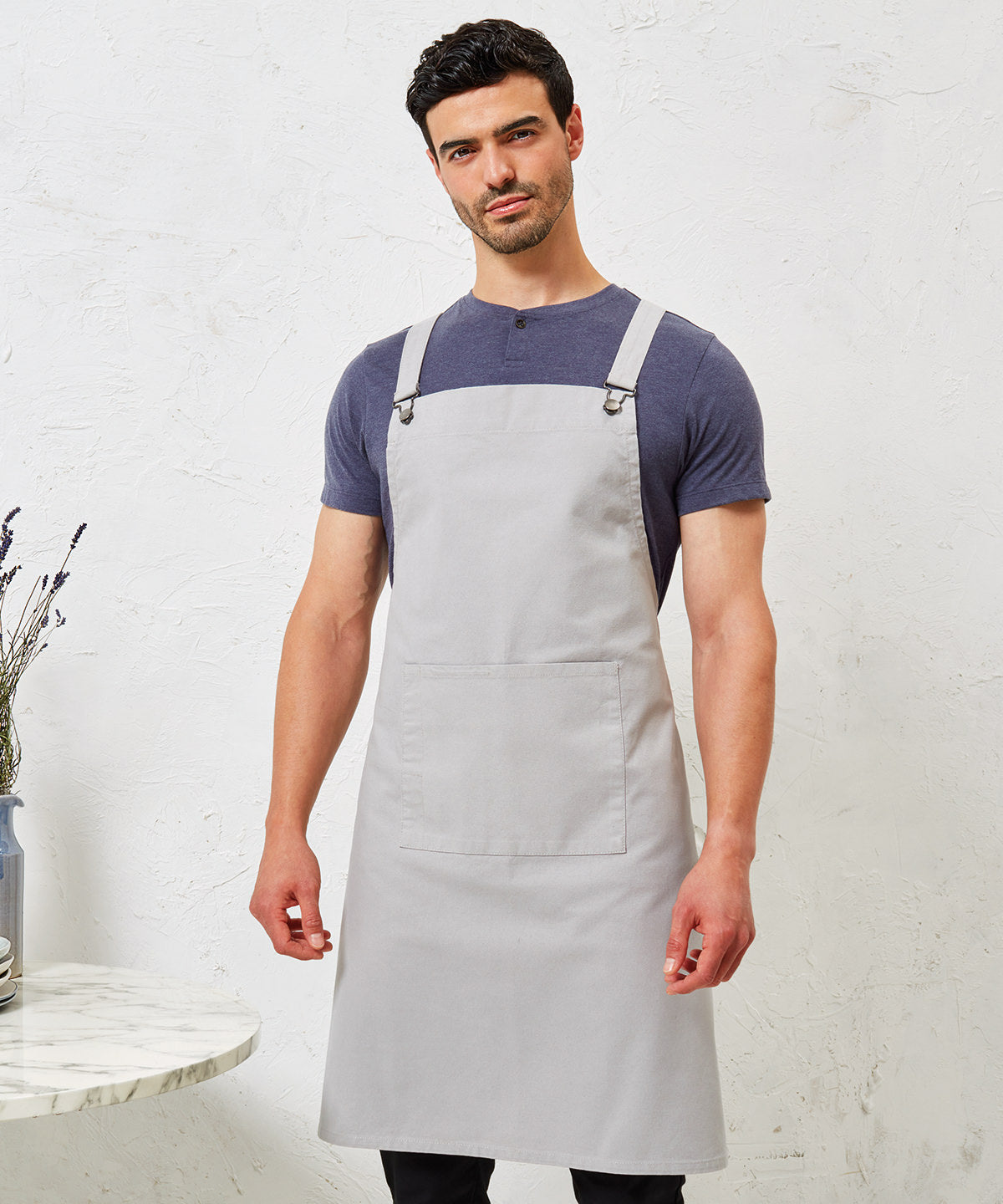 PR129  Cross back 'barista' bib apron